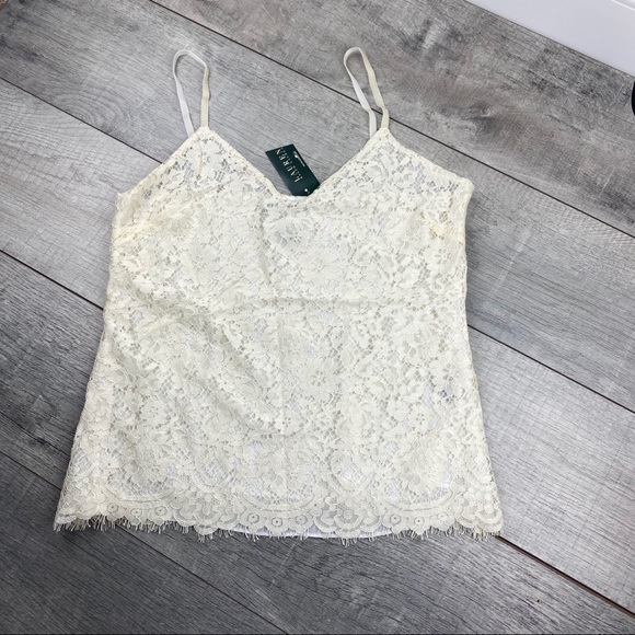Lauren Ralph Lauren Tops - RALPH LAUREN Pearl Lace Tank Top